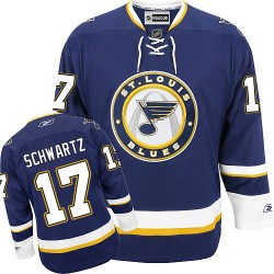 Authentic Reebok Adult Jaden Schwartz Third Jersey - NHL 17 St. Louis Blues