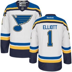 Authentic Reebok Adult Brian Elliott Away Jersey - NHL 1 St. Louis Blues