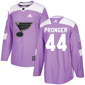Authentic Adidas Youth Chris Pronger Purple Hockey Fights Cancer Jersey - NHL St. Louis Blues