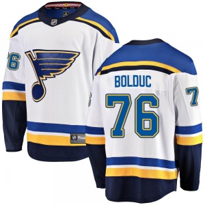 Breakaway Fanatics Branded Youth Zack Bolduc White Away Jersey - NHL St. Louis Blues