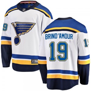 Breakaway Fanatics Branded Youth Rod Brind'amour White Rod Brind'Amour Away Jersey - NHL St. Louis Blues