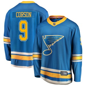 Breakaway Fanatics Branded Youth Shayne Corson Blue Alternate Jersey - NHL St. Louis Blues