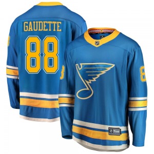 Breakaway Fanatics Branded Youth Adam Gaudette Blue Alternate Jersey - NHL St. Louis Blues