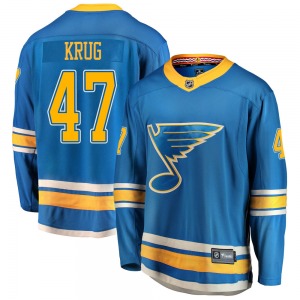 Breakaway Fanatics Branded Youth Torey Krug Blue Alternate Jersey - NHL St. Louis Blues