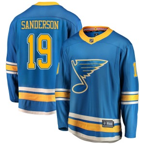 Breakaway Fanatics Branded Youth Derek Sanderson Blue Alternate Jersey - NHL St. Louis Blues