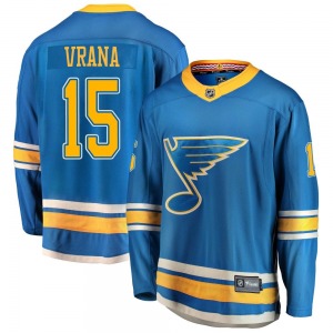 Breakaway Fanatics Branded Youth Jakub Vrana Blue Alternate Jersey - NHL St. Louis Blues