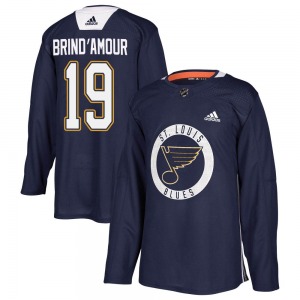 Authentic Adidas Youth Rod Brind'amour Blue Rod Brind'Amour Practice Jersey - NHL St. Louis Blues