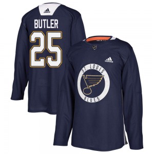 Authentic Adidas Youth Chris Butler Blue Practice Jersey - NHL St. Louis Blues