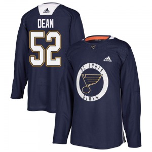Authentic Adidas Youth Zach Dean Blue Practice Jersey - NHL St. Louis Blues