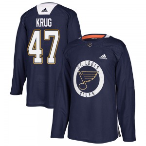 Authentic Adidas Youth Torey Krug Blue Practice Jersey - NHL St. Louis Blues