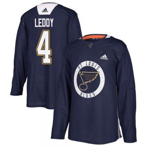 Authentic Adidas Youth Nick Leddy Blue Practice Jersey - NHL St. Louis Blues