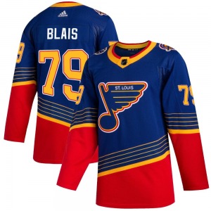 Authentic Adidas Youth Sammy Blais Blue 2019/20 Jersey - NHL St. Louis Blues