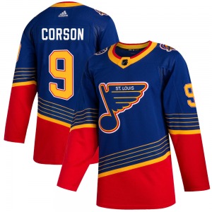 Authentic Adidas Youth Shayne Corson Blue 2019/20 Jersey - NHL St. Louis Blues