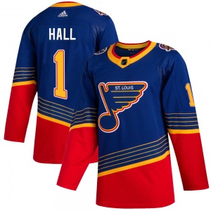Authentic Adidas Youth Glenn Hall Blue 2019/20 Jersey - NHL St. Louis Blues