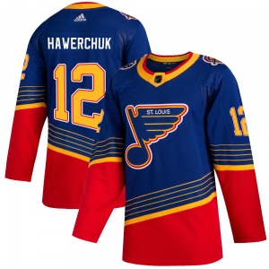 Authentic Adidas Youth Dale Hawerchuk Blue 2019/20 Jersey - NHL St. Louis Blues