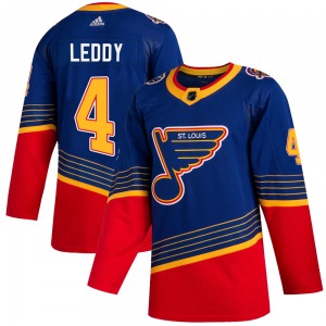 Authentic Adidas Youth Nick Leddy Blue 2019/20 Jersey - NHL St. Louis Blues