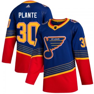 Authentic Adidas Youth Jacques Plante Blue 2019/20 Jersey - NHL St. Louis Blues