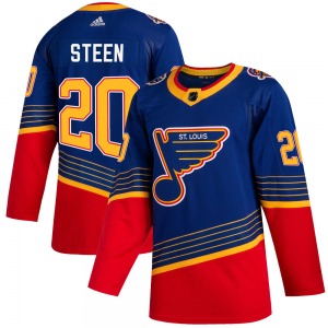 Authentic Adidas Youth Alexander Steen Blue 2019/20 Jersey - NHL St. Louis Blues