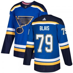 Authentic Adidas Youth Sammy Blais Blue Home Jersey - NHL St. Louis Blues