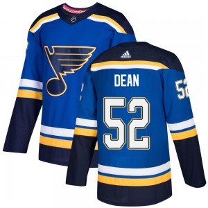 Authentic Adidas Youth Zach Dean Blue Home Jersey - NHL St. Louis Blues