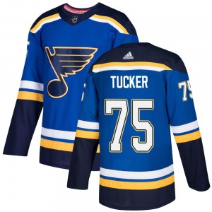 Authentic Adidas Youth Tyler Tucker Blue Home Jersey - NHL St. Louis Blues