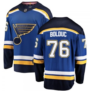 Breakaway Fanatics Branded Youth Zack Bolduc Blue Home Jersey - NHL St. Louis Blues