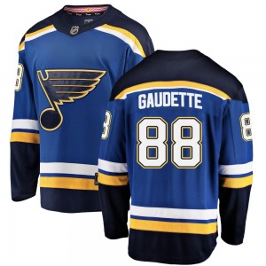 Breakaway Fanatics Branded Youth Adam Gaudette Blue Home Jersey - NHL St. Louis Blues