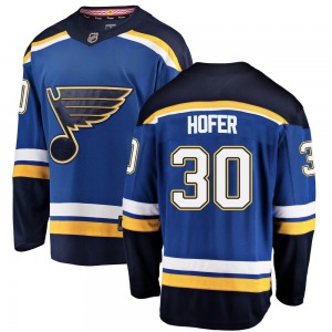 Breakaway Fanatics Branded Youth Joel Hofer Blue Home Jersey - NHL St. Louis Blues