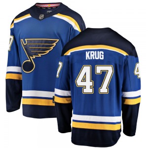 Breakaway Fanatics Branded Youth Torey Krug Blue Home Jersey - NHL St. Louis Blues