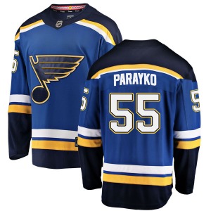 Breakaway Fanatics Branded Youth Colton Parayko Blue Home Jersey - NHL St. Louis Blues