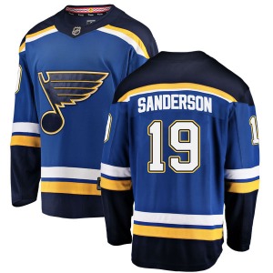 Breakaway Fanatics Branded Youth Derek Sanderson Blue Home Jersey - NHL St. Louis Blues