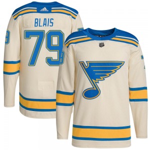 Authentic Adidas Youth Sammy Blais Cream 2022 Winter Classic Player Jersey - NHL St. Louis Blues