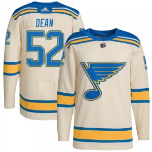 Authentic Adidas Youth Zach Dean Cream 2022 Winter Classic Player Jersey - NHL St. Louis Blues
