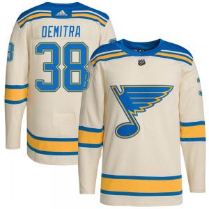 Authentic Adidas Youth Pavol Demitra Cream 2022 Winter Classic Player Jersey - NHL St. Louis Blues