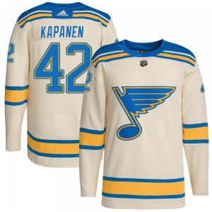 Authentic Adidas Youth Kasperi Kapanen Cream 2022 Winter Classic Player Jersey - NHL St. Louis Blues