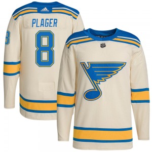 Authentic Adidas Youth Barclay Plager Cream 2022 Winter Classic Player Jersey - NHL St. Louis Blues