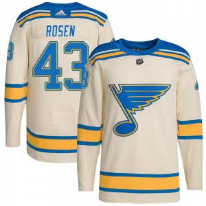 Authentic Adidas Youth Calle Rosen Cream 2022 Winter Classic Player Jersey - NHL St. Louis Blues