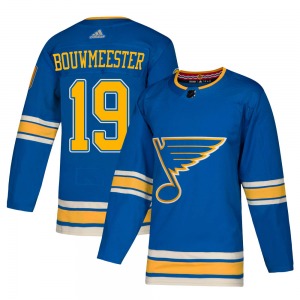 Authentic Adidas Youth Jay Bouwmeester Blue Alternate Jersey - NHL St. Louis Blues