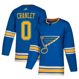 Authentic Adidas Youth Will Cranley Blue Alternate Jersey - NHL St. Louis Blues