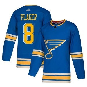 Authentic Adidas Youth Barclay Plager Blue Alternate Jersey - NHL St. Louis Blues