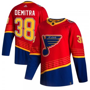 Authentic Adidas Youth Pavol Demitra Red 2020/21 Reverse Retro Jersey - NHL St. Louis Blues