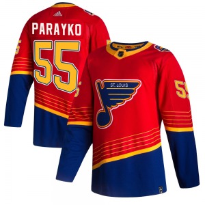 Authentic Adidas Youth Colton Parayko Red 2020/21 Reverse Retro Jersey - NHL St. Louis Blues