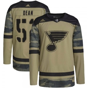 Authentic Adidas Youth Zach Dean Camo Military Appreciation Practice Jersey - NHL St. Louis Blues