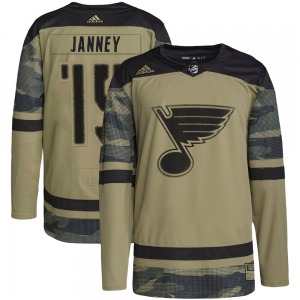 Authentic Adidas Youth Craig Janney Camo Military Appreciation Practice Jersey - NHL St. Louis Blues