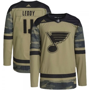 Authentic Adidas Youth Nick Leddy Camo Military Appreciation Practice Jersey - NHL St. Louis Blues