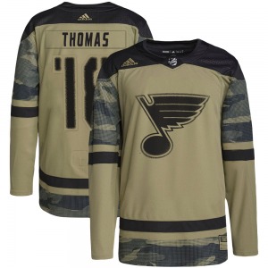Authentic Adidas Youth Robert Thomas Camo Military Appreciation Practice Jersey - NHL St. Louis Blues