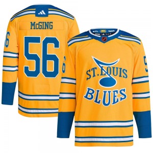 Authentic Adidas Youth Hugh McGing Yellow Reverse Retro 2.0 Jersey - NHL St. Louis Blues