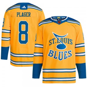 Authentic Adidas Youth Barclay Plager Yellow Reverse Retro 2.0 Jersey - NHL St. Louis Blues