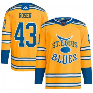 Authentic Adidas Youth Calle Rosen Yellow Reverse Retro 2.0 Jersey - NHL St. Louis Blues