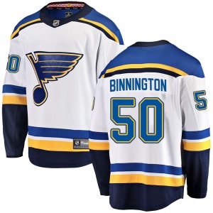 Breakaway Fanatics Branded Youth Jordan Binnington White Away Jersey - NHL St. Louis Blues